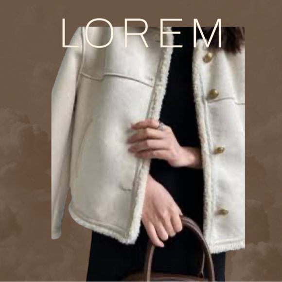 Nwt Bellezza Republic Faux Lambskin Shearling Cropped Sherpa Jacket Size M - Picture 2 of 8